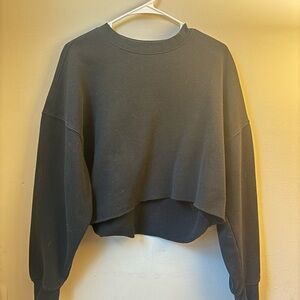 Black Cropped Sweatshirt